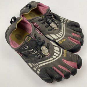 Vibram Fivefingers Toes Shoes Women's EU40 US Womens 9 Black Pink Cord Closure